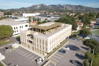 Vue aérienne Sencity Aubagne bureaux